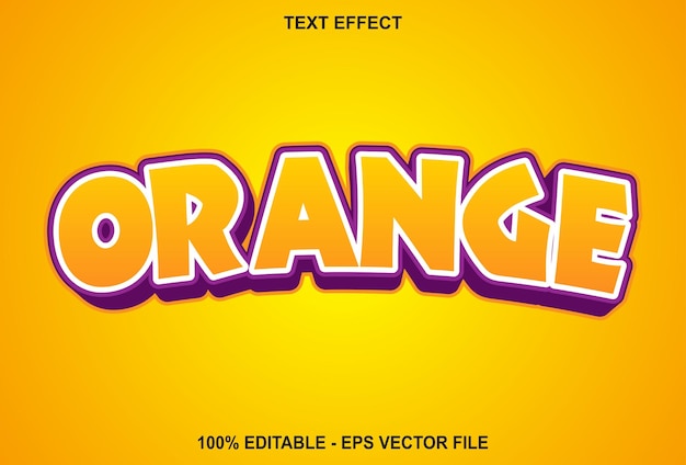 text effect with orange color for promotion