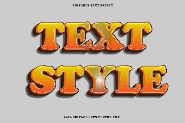 Text Style Editable Text Effect 3D Emboss Gradient Style