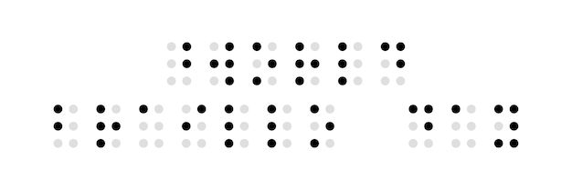 Text to read by touch Braille font