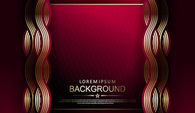 Texture composition in a red shade with wavy intertwined lines