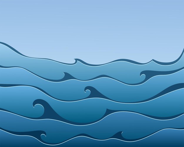 The background with blue sea