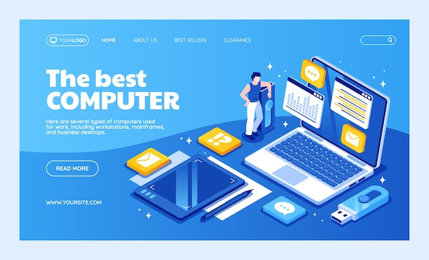 The best computer landing page