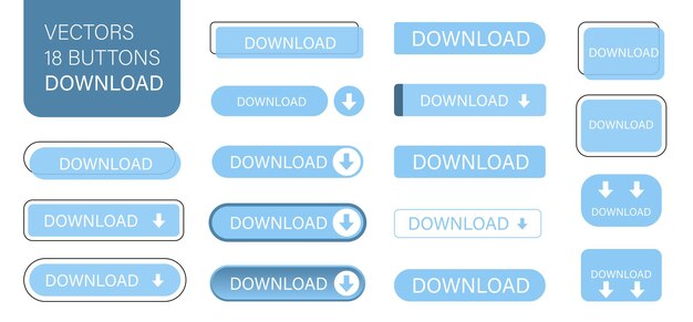 the click here is a set of simple modern buttons push button for an application