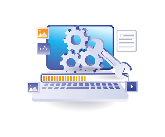 the computer processes data updates