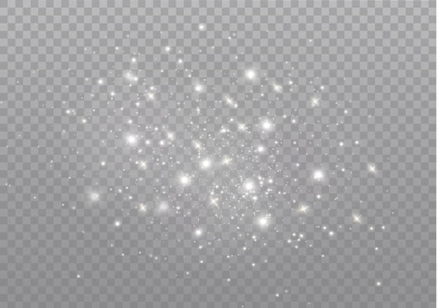 The dust is yellow. yellow sparks and golden stars shine with special light.  