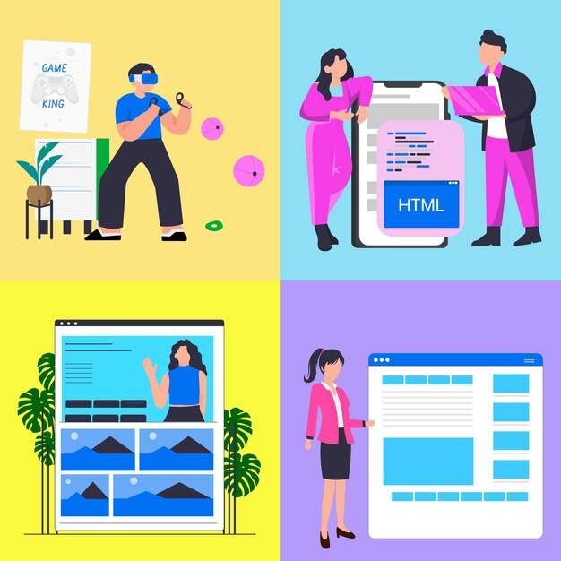 The latest web technology illustration