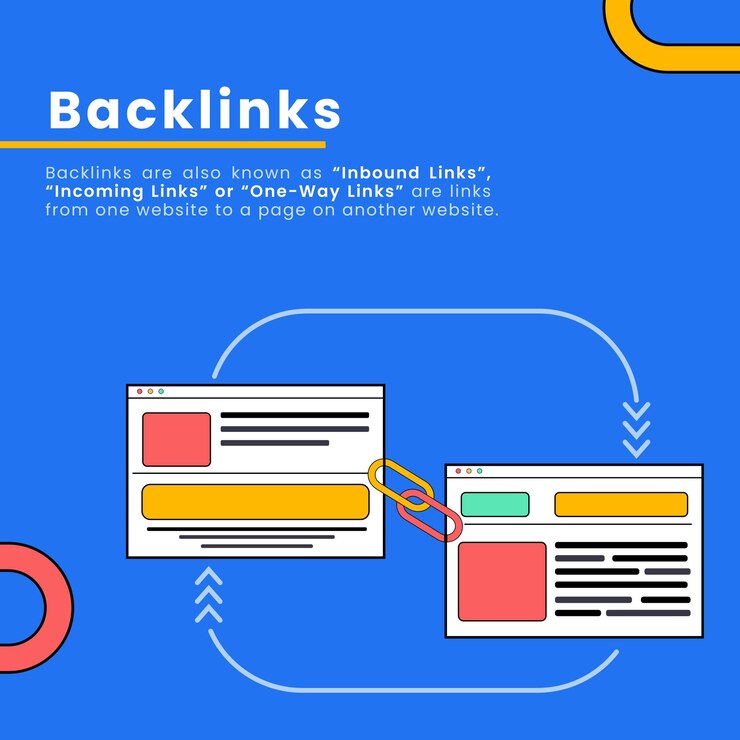 Vector the link-building process, link building seo, and website backlinks. vector, illustration.