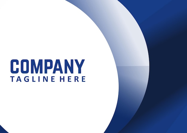The modern business card identity is blue and white