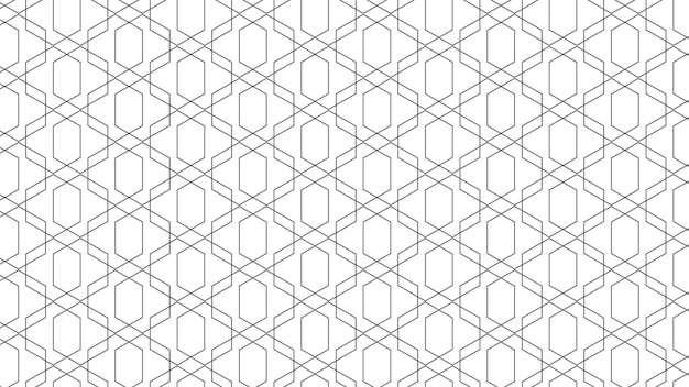 The pattern of the hexagons on a white background.