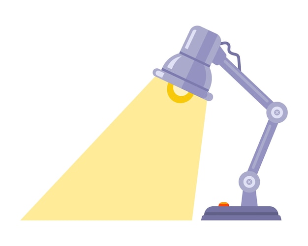 The table lamp shines reading device in the dark