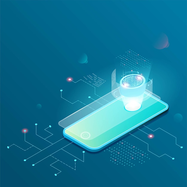 The whole world is on your phone Isometrics