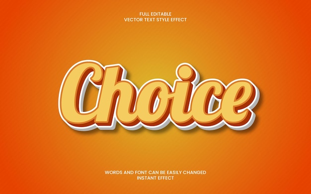 The word choice in orange on a yellow background