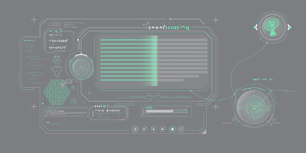 Thiết kế hud tương lai của dữ liệu scifi