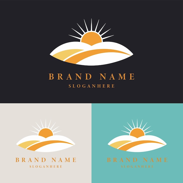 Thiết kế logo mặt trời phong cách boho