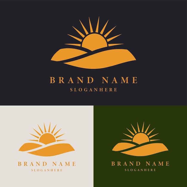 Thiết kế logo mặt trời phong cách boho