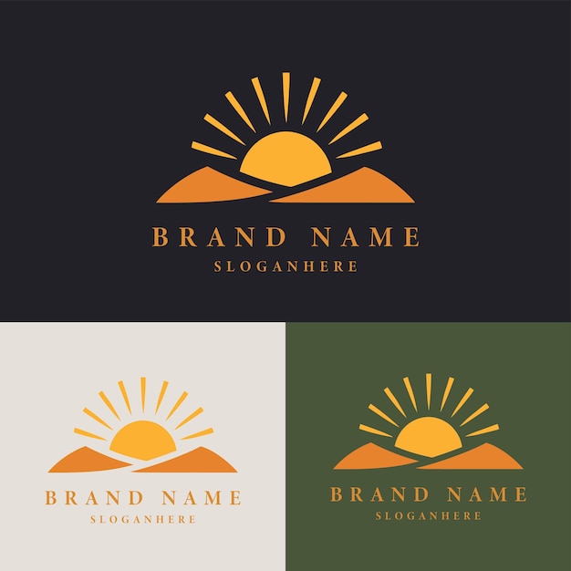 Thiết kế logo mặt trời phong cách boho