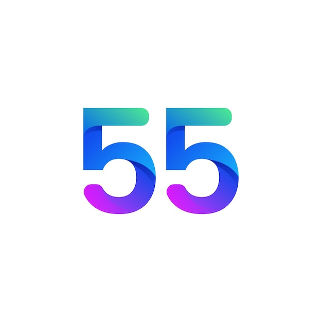 thiết kế logo số gradient vector