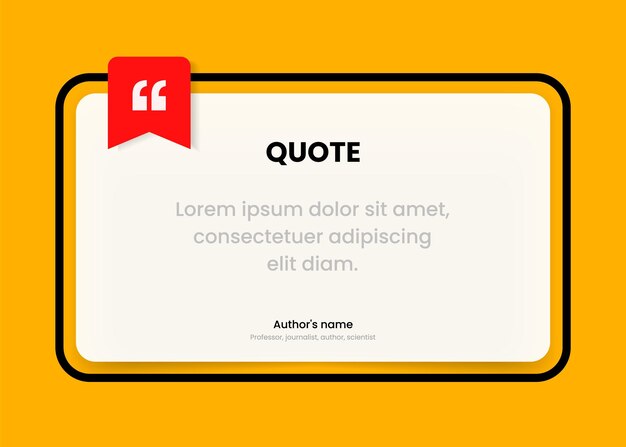 thiết kế mẫu bài đăng trên mạng xã hội infographic trích dẫn biểu ngữ lời chứng thực bong bóng 3D cho các trích dẫn