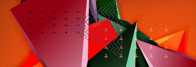 Thiết kế nền trừu tượng tối giản vector hình tam giác 3D