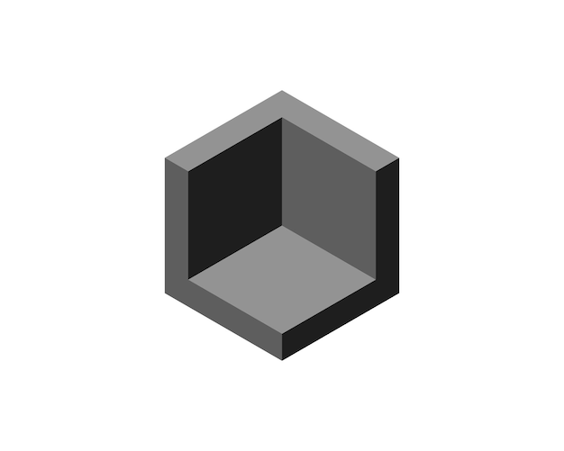 Thiết kế vector hình học logo khối lập phương Biểu trưng hộp phong cách pixel công ty biểu tượng công nghệ hợp thời trang