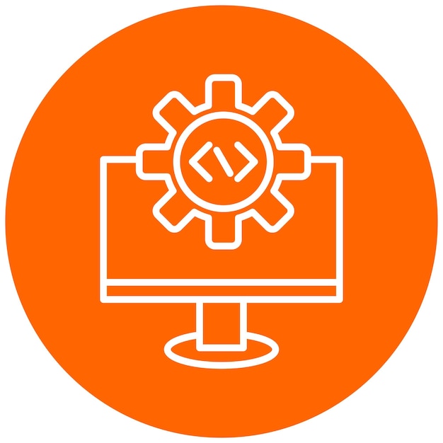 Thiết kế Vector Phong cách Biểu tượng Cài Đặt Mã