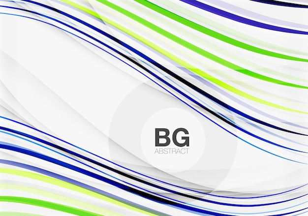Thin lines wave abstract background Vector template background for workflow layout diagram number options or web design