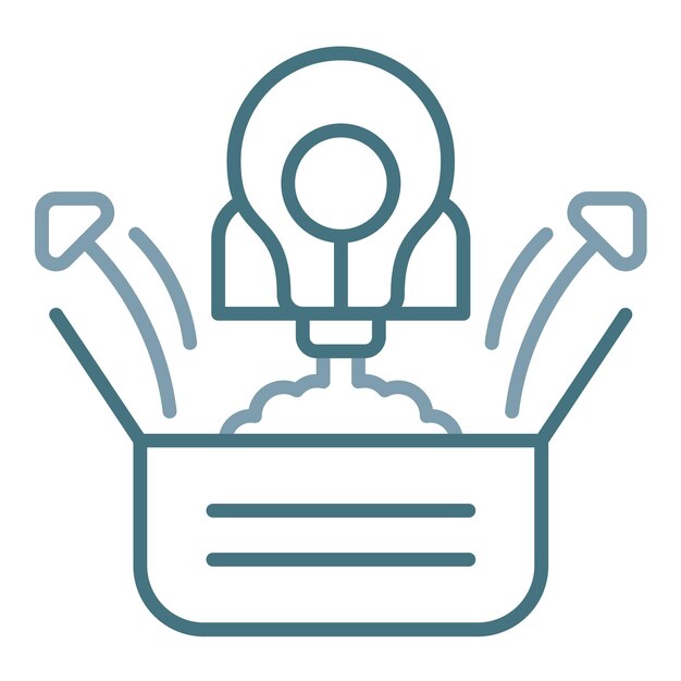 Think Out Of The Box Flat Illustration