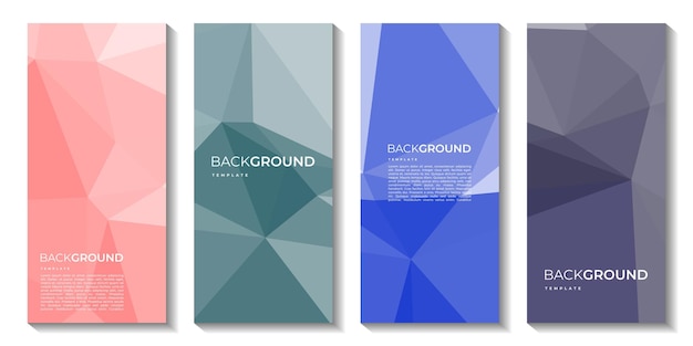 three brochures with the words background on them.