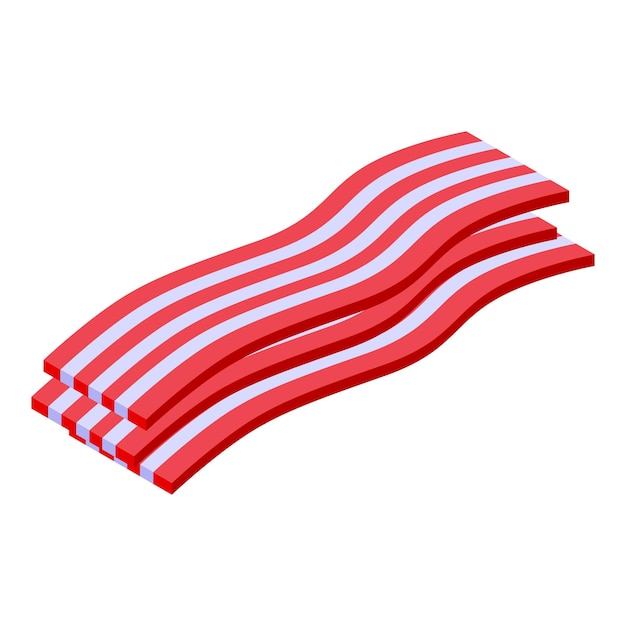 Three slices of bacon are lying on top of each other