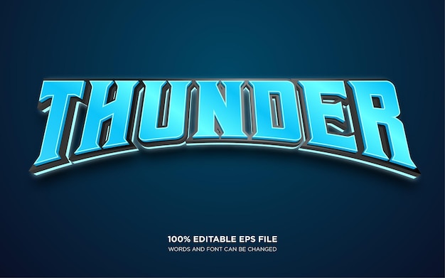 Thunder editable text style effect