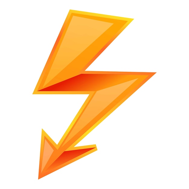 Thunderbolt icon Cartoon of thunderbolt vector icon for web design isolated on white background