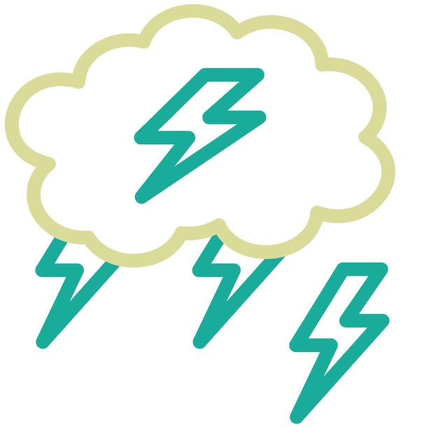 thunderstorm vector icon illustration of weather iconset