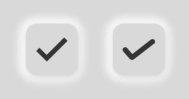 Tick checkmark icon Web choice ok illustration symbol Button approval vector