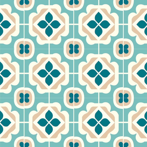 Tile pattern geometric repeat mosaic wall background classic shape texture