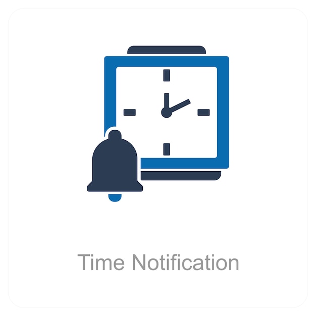Time Notification and info icon concept