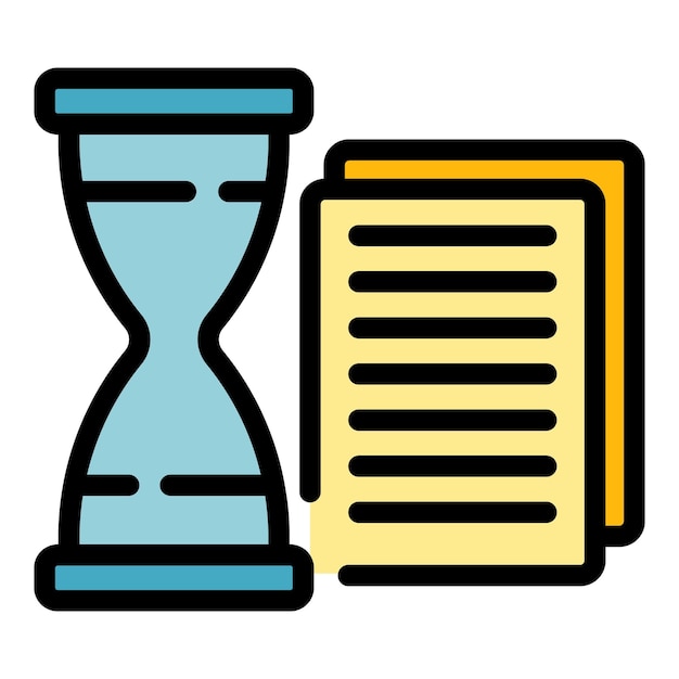 Time opportunity icon Outline time opportunity vector icon color flat isolated