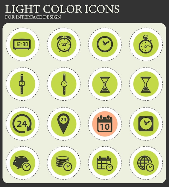 Time simply icons