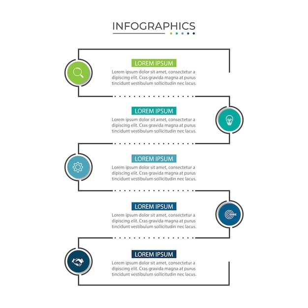timeline infographic design element business concept with 5 steps