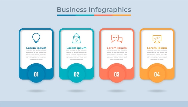 Timeline Infographics Business Data Visualization Process Chart Diagram Graph with Steps Options