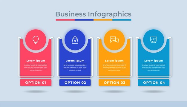 Timeline Infographics Business Data Visualization Process Chart Diagram Graph with Steps Options