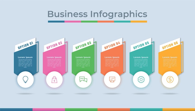 Timeline Infographics Business Data Visualization Process Chart Diagram Graph with Steps Options