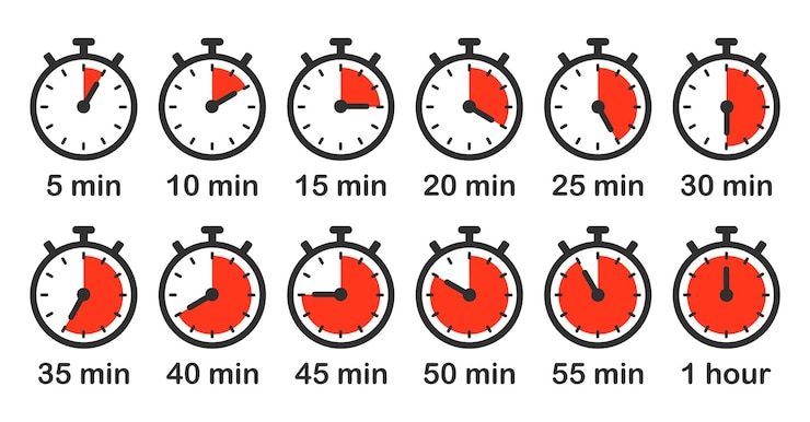 Vector timer clock stopwatch icon sign sign collection 560 minute counter time logo shape set vector