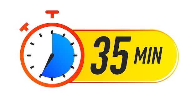 timer vector icon 35 minutes vector