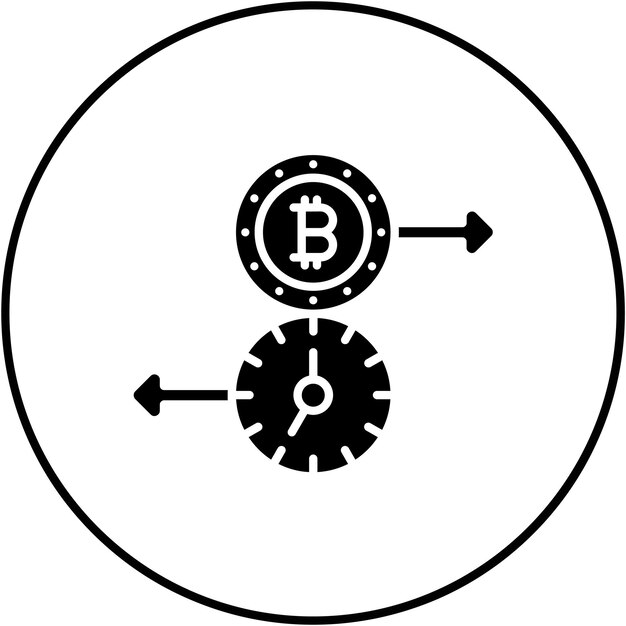timestamping icon vector image can be used for cryptocurrency