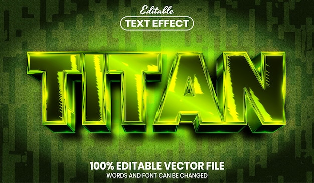 titan text, font style editable text effect