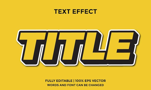 Title editable text effect template