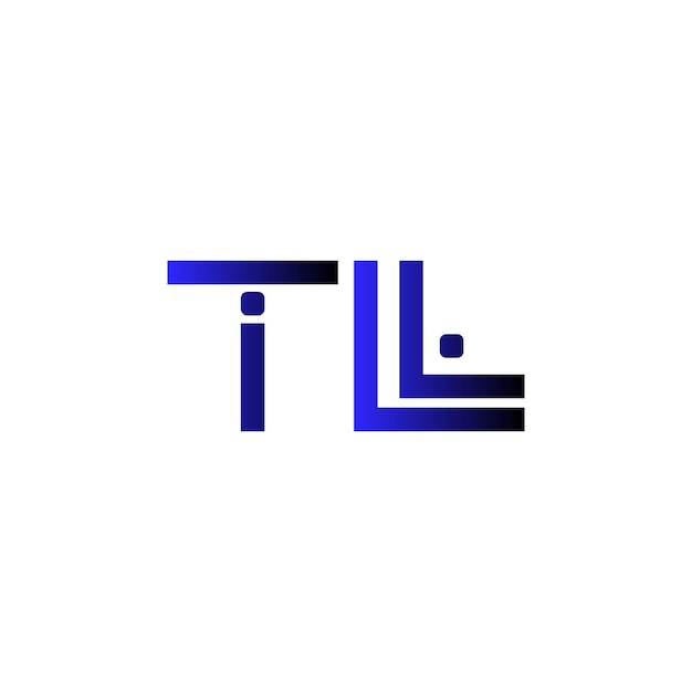 tll logo abstract typography simple modern minimal vector design
