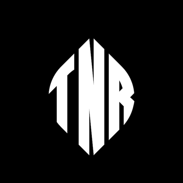 tnr circle letter logo design with circle and ellipse shape tnr ellipse letters with typographic style the three initials form a circle logo tnr circle emblem abstract monogram letter mark vector