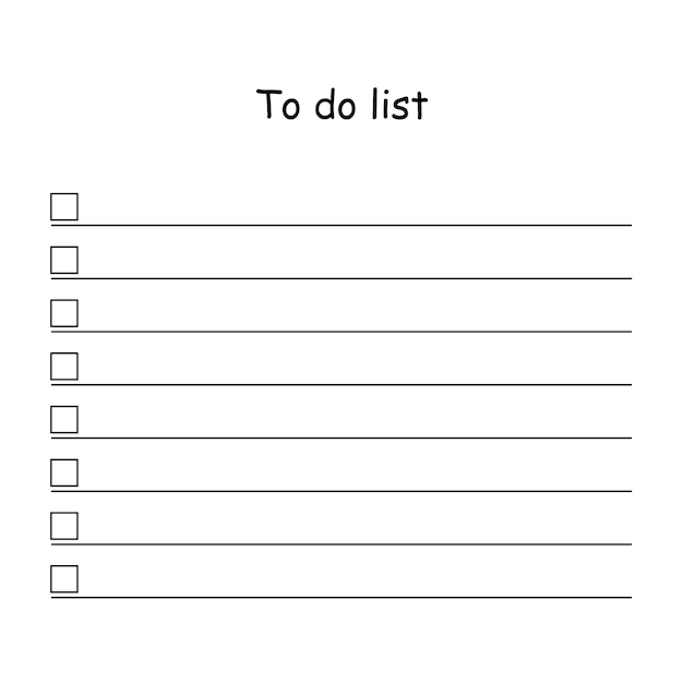 ToDo List Illustration ToDo List Template