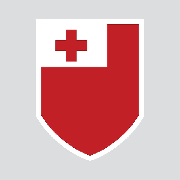 Tonga Flag Shield Shape Frame